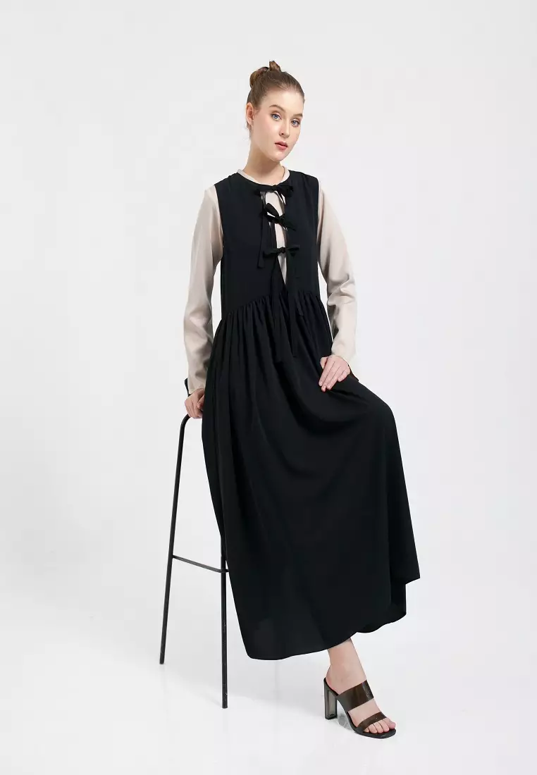 Layla Overall Dress Black