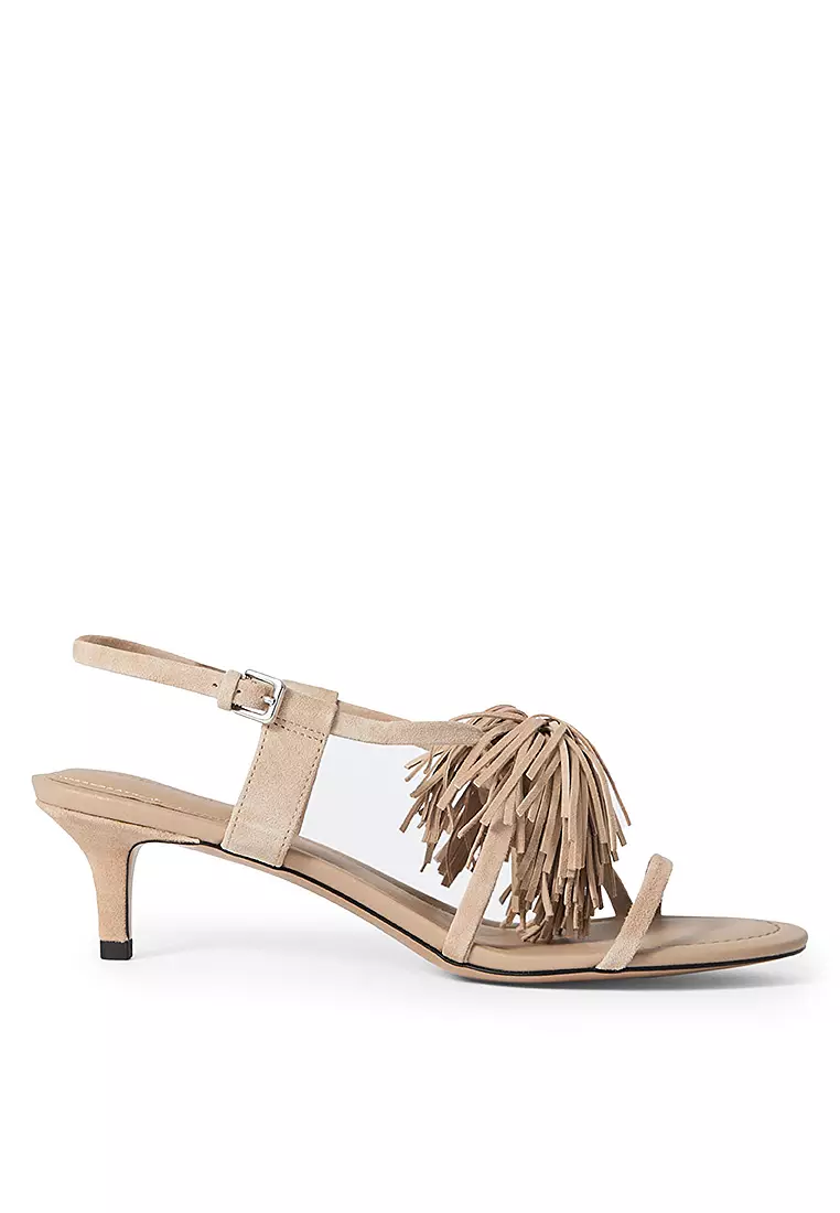 Discount on & Other Stories  shoes - SKU: Fringed Leather Heel Sandals
