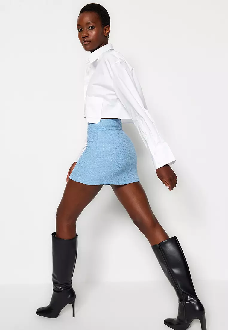 Tweed mini skirt 5t best sale