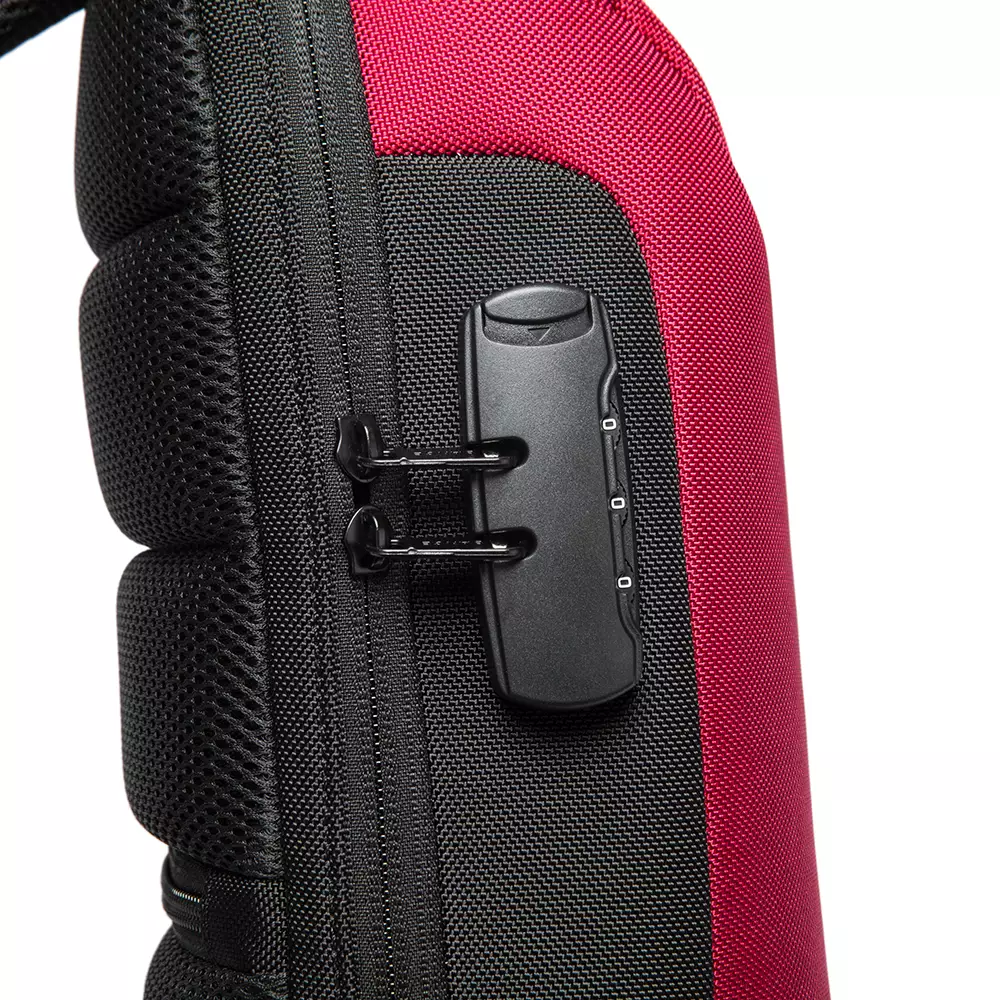 Bange BG22085 Tas Selempang Sling Bag Pria Lock - RED