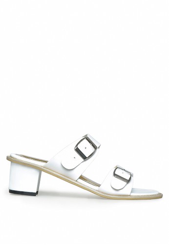 Chelsea White Glossy Heels Sandals