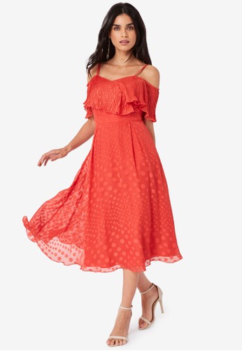 Jual Little Mistress Salsa Spot Midi Dress Original Zalora Indonesia