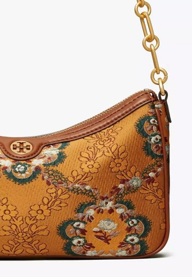 Tory Burch T Monogram Brocade Studio Sunset Bonfire