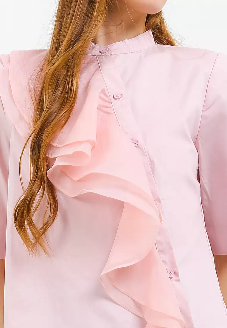 Asymmetrical Ruffle Top