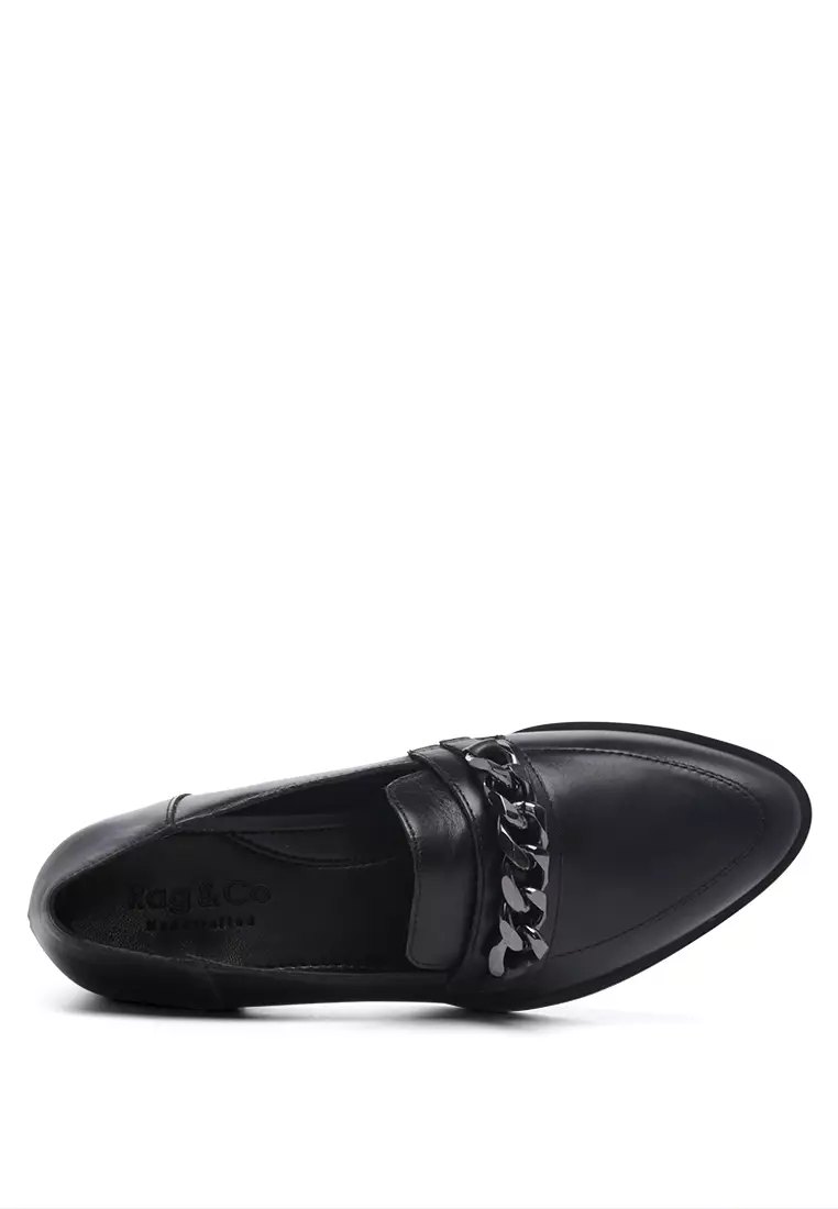 Black Leather Slip-on