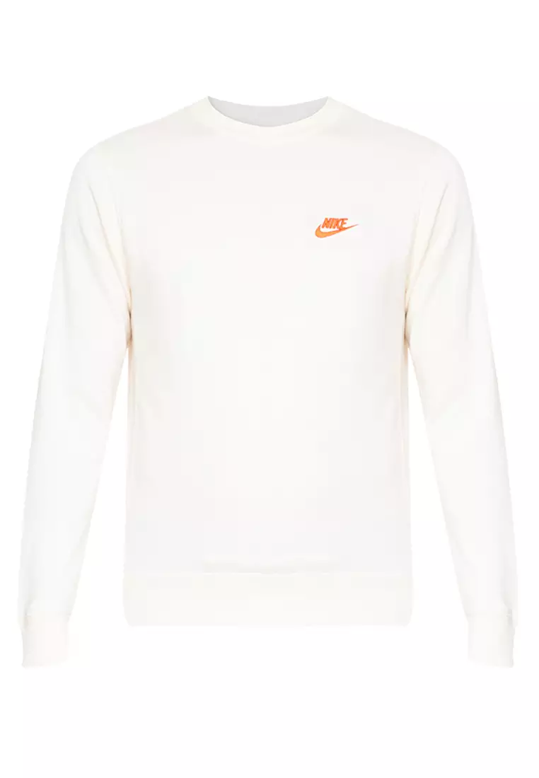 White nike 2025 crew sweatshirt