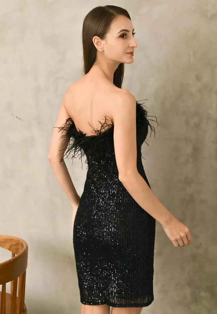 Furry Mini Dinner Dress