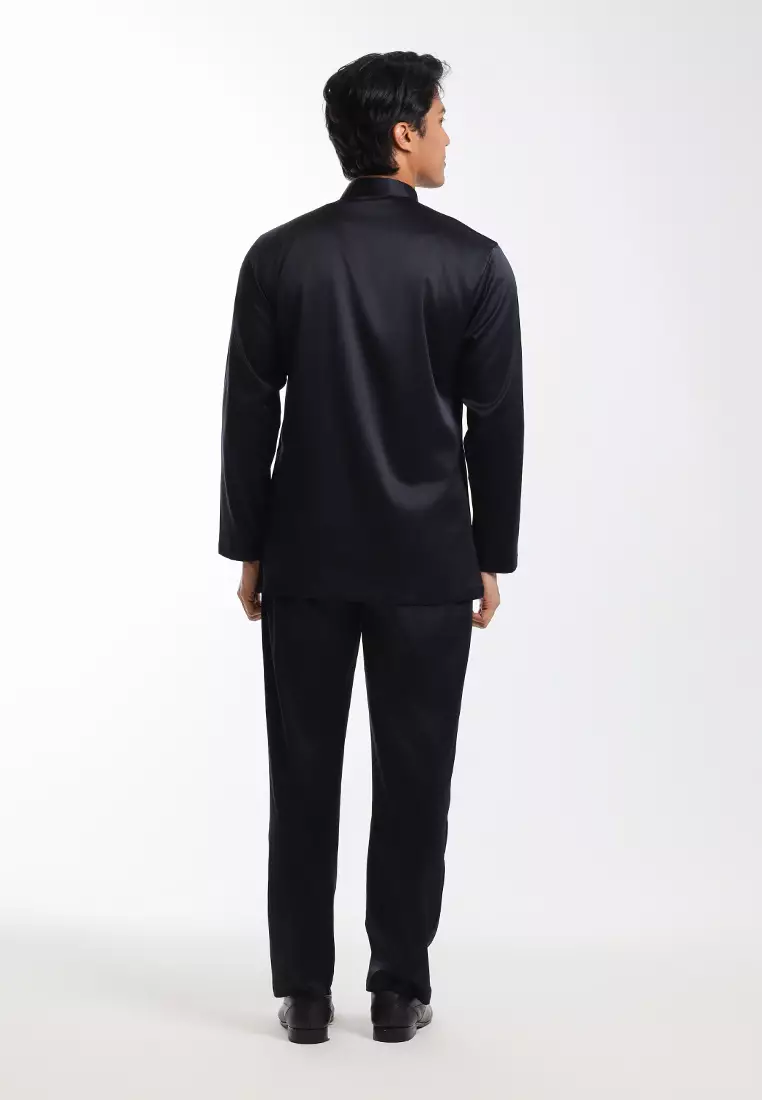 Alain Delon Baju Melayu Cekak Musang Dewasa - 19026005-99Black