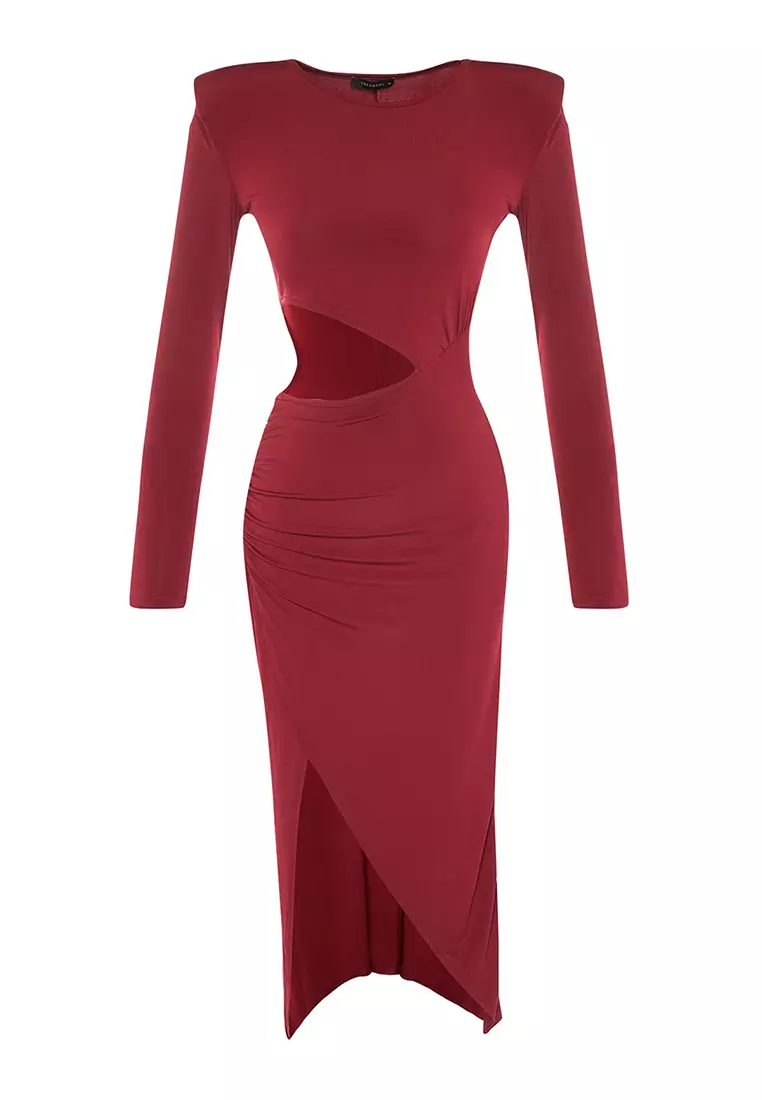 Cutout Detail Knitted Dress