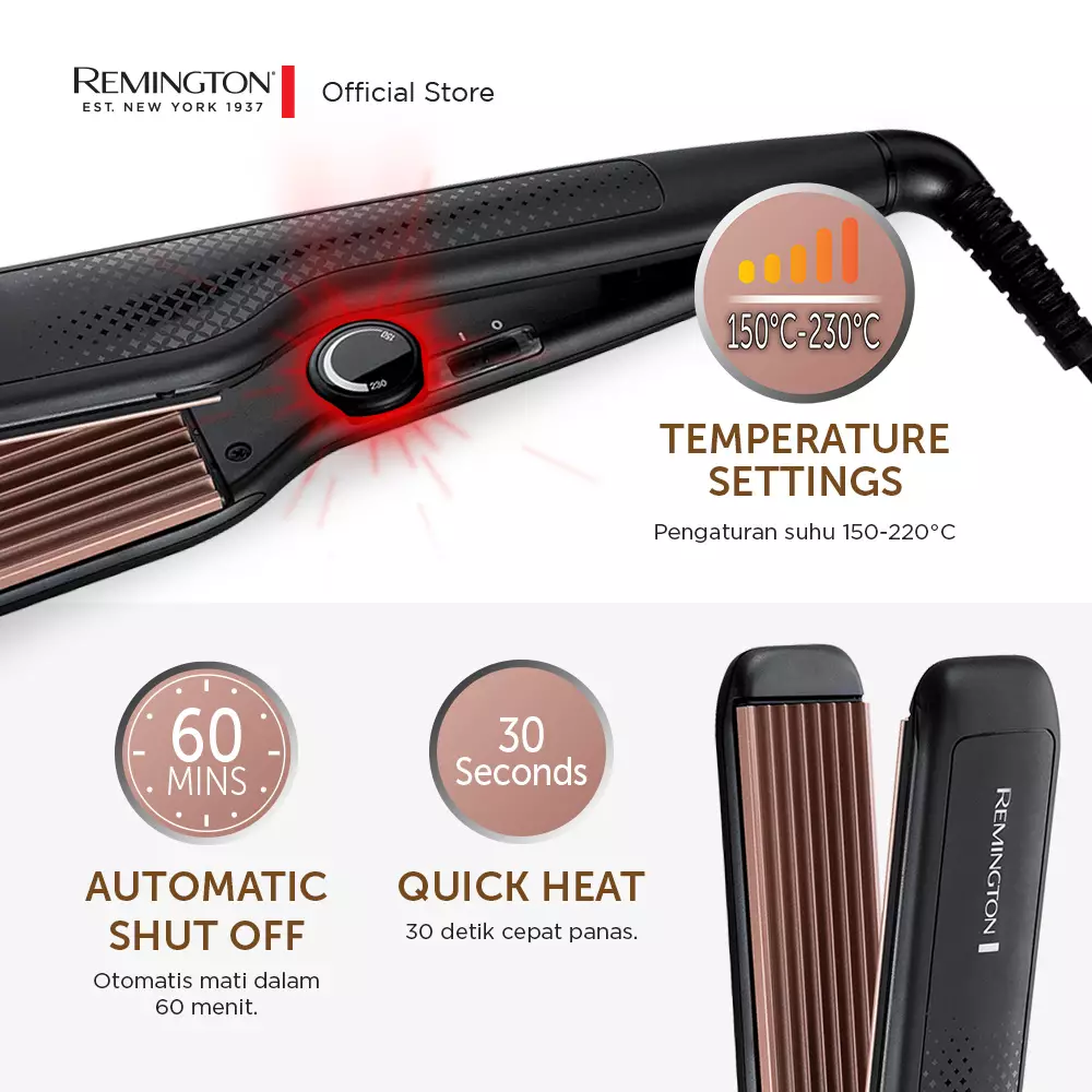Paket Remington Catokan S3500 - Catokan Crimper/Genteng S3580