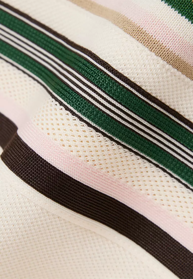 French Made Slim Fit Striped Polo Shirt