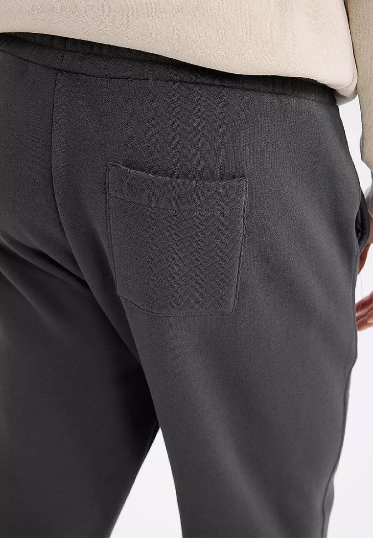 Sporty Drawcord Panel Sweatpants