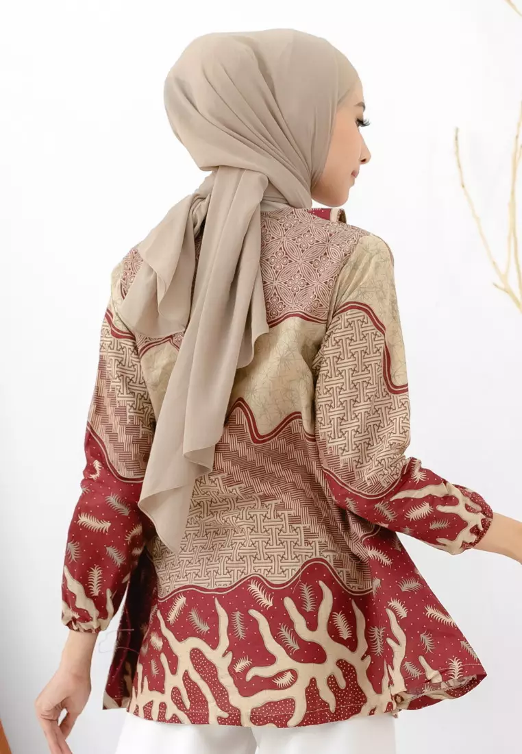 Evans Blouse Batik Premium Wanita Casual Modern