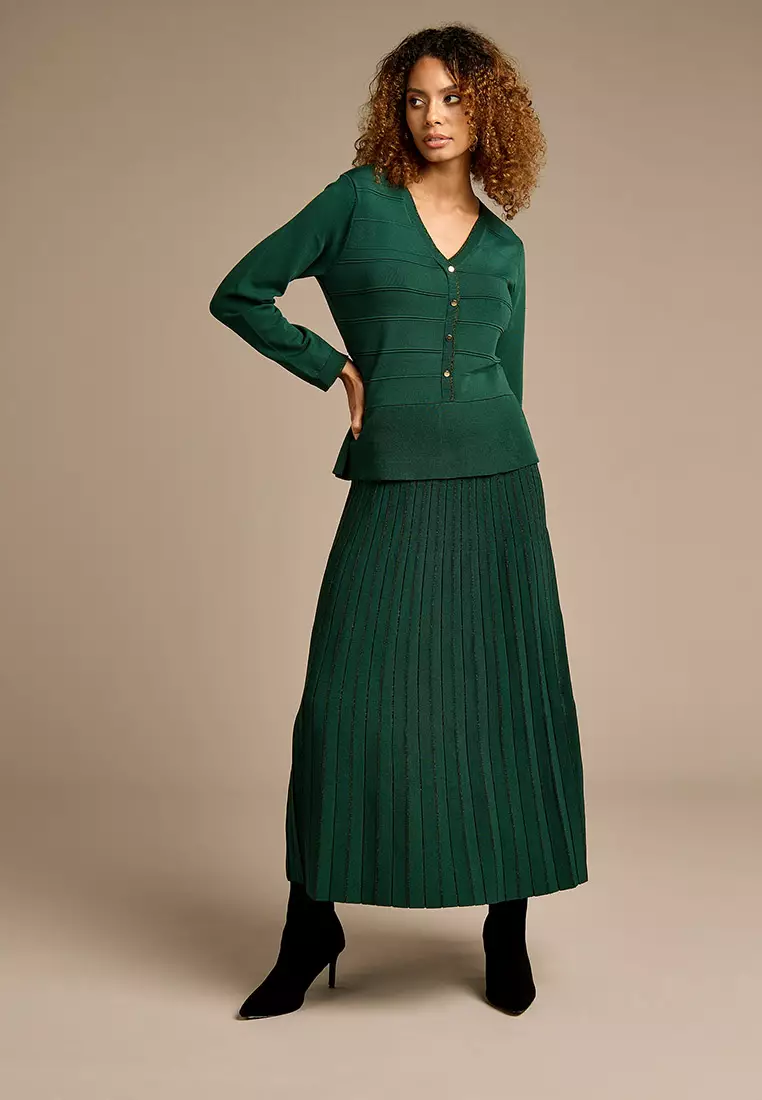 Phyllis Green Lurex Knit Top