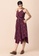 Indya red Maroon Floral Belted High Low Dress 9A315AAF847C41GS_4