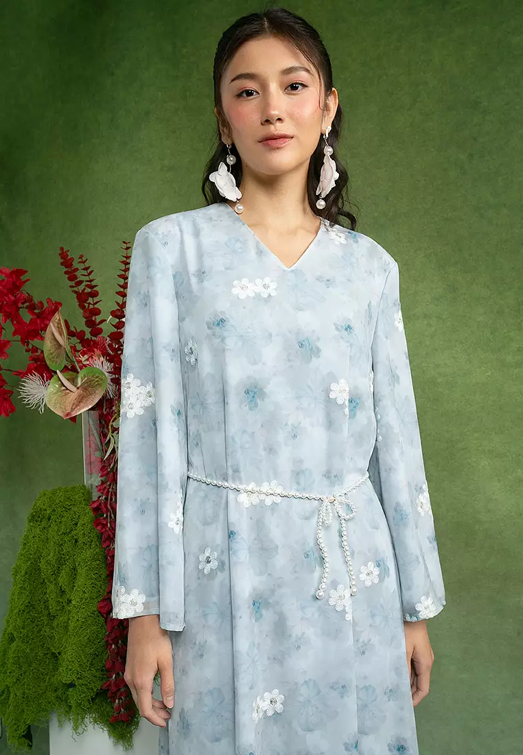 Dalila Dress with Pearl Belt