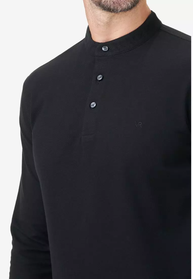 Valentino Rudy Italy Men Basic Long Sleeve Polo 048510-0003