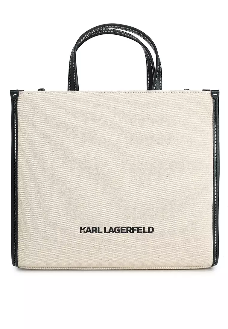 Karl Lagerfeld KL x Jorge Parra Square Canvas Tote Bag 2025