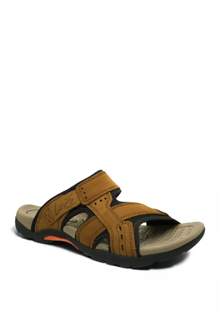 Men Slip On Faux Leather Classic Casual Sandals - 250441264