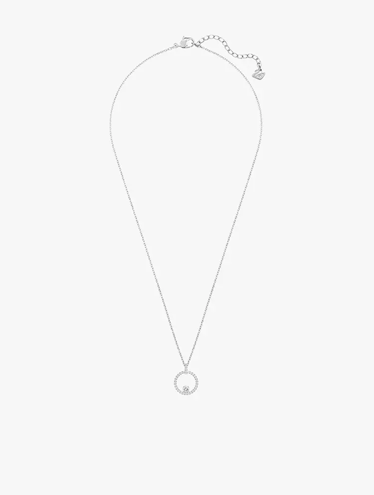 CREATIVITY:PENDANT CIR CRY/RHS - Silver