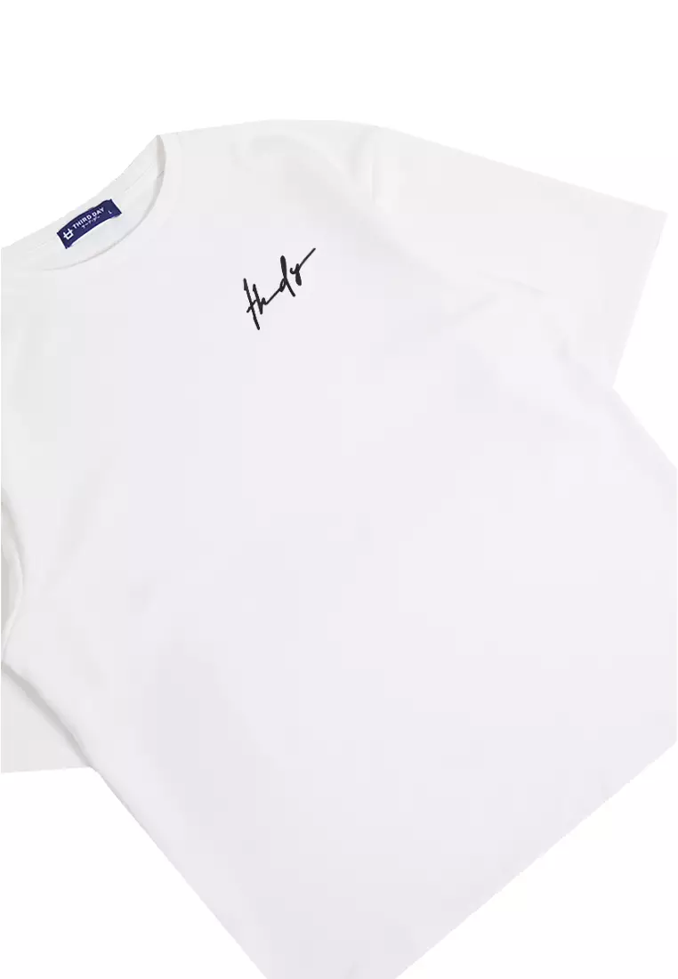 MTJ50 Kaos Oversize Distro Pria Thdy Sign Putih