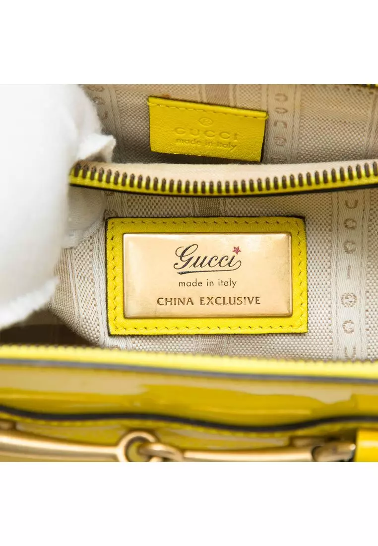 Pre-Loved Gucci Patent Bright Bit Satchel