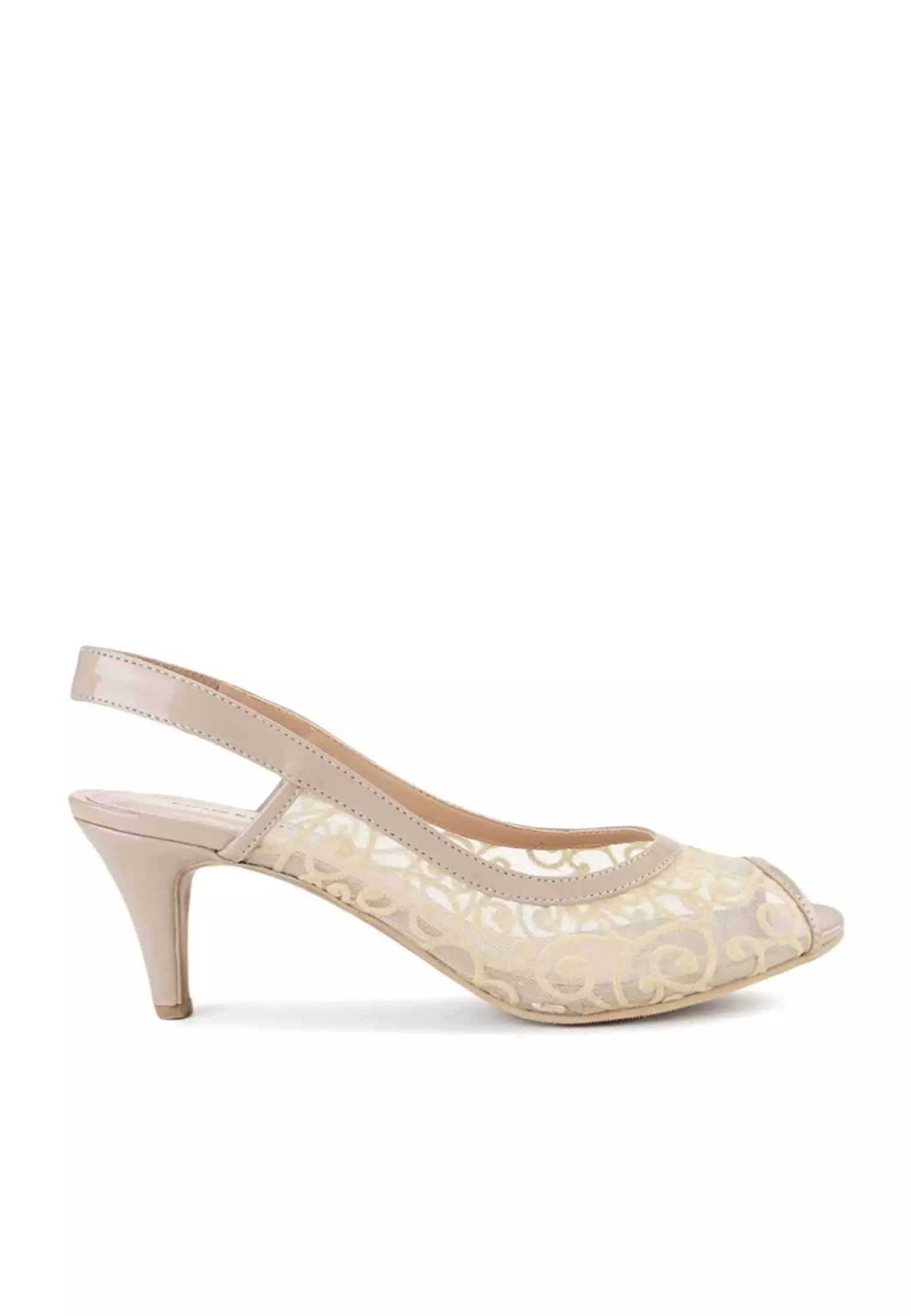 Adeline Sepatu Sandal Wanita Sling Back Mesh