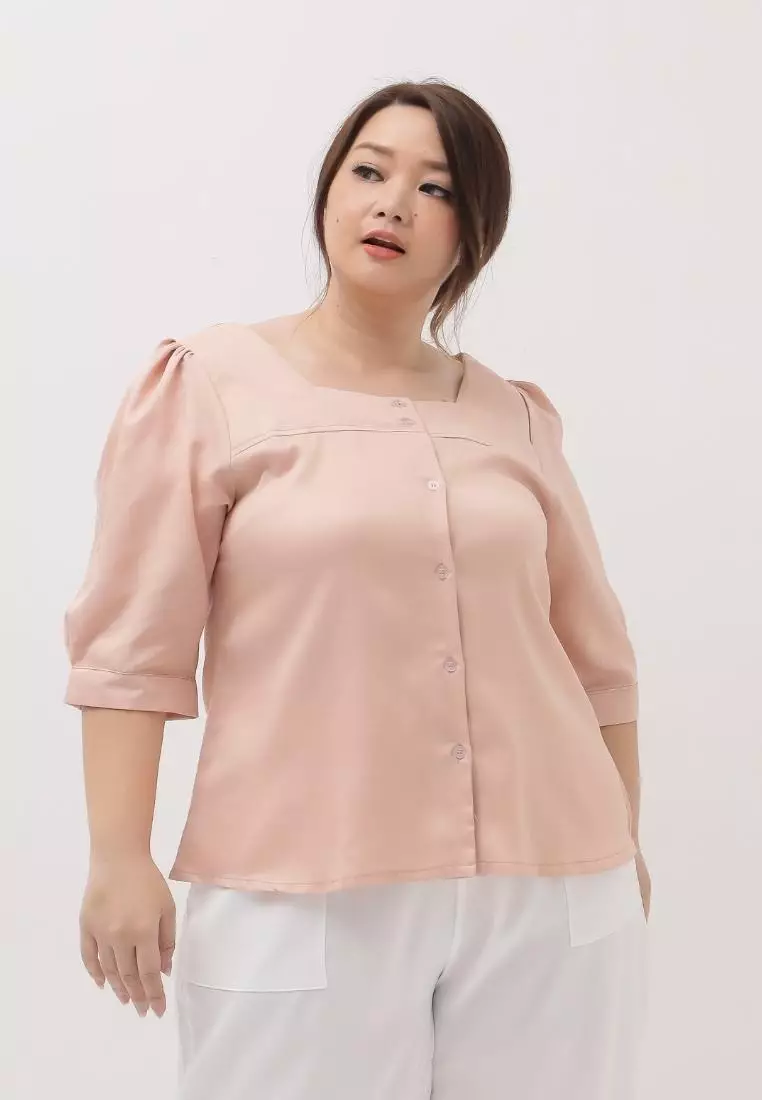 Plus Size Blouse Aubree Dusty Rose