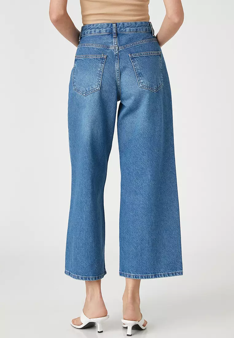Bianca Slit High Waist Jeans Black