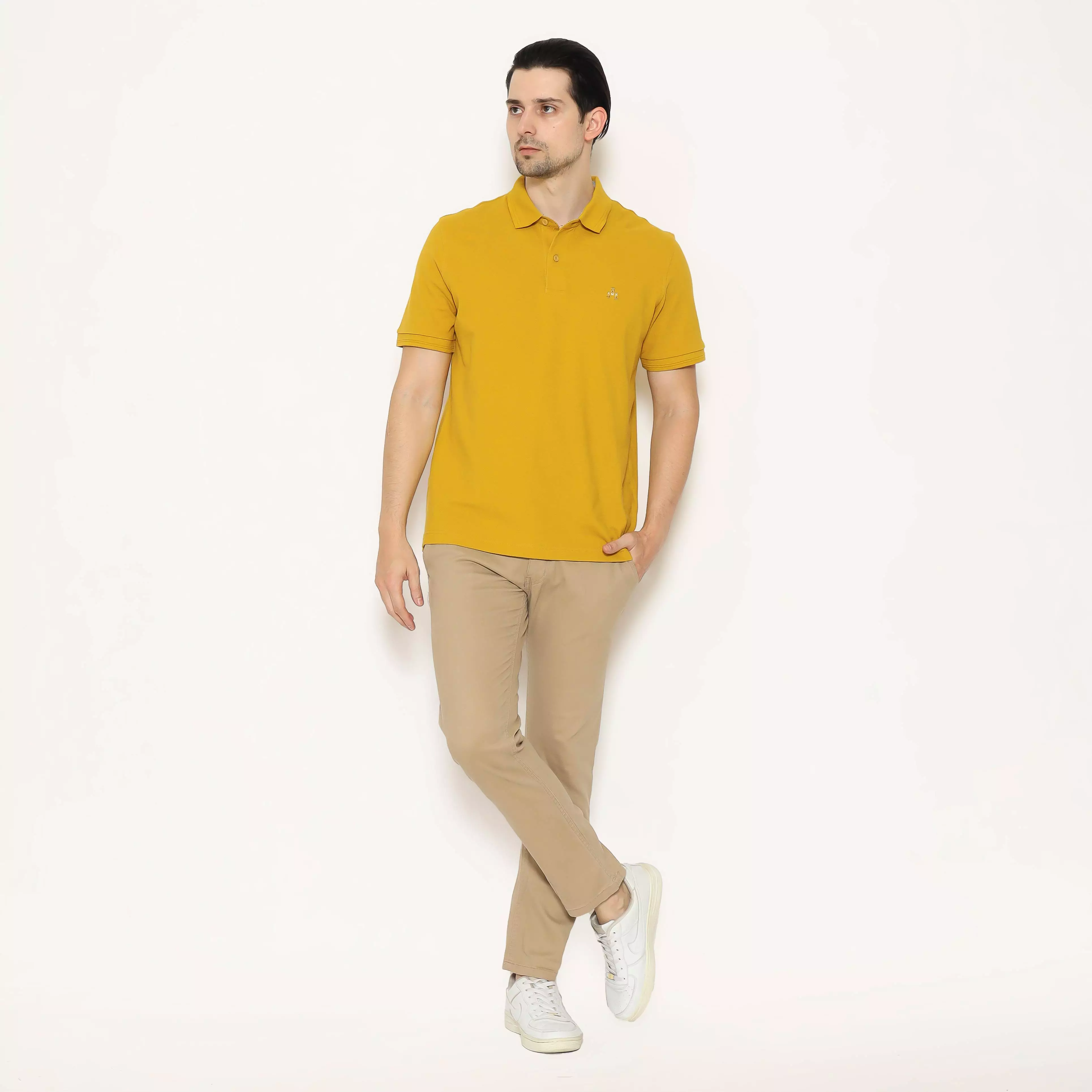 AMK Kaos POLO Solid Lengan Pendek PS ASUKA S/S Camel