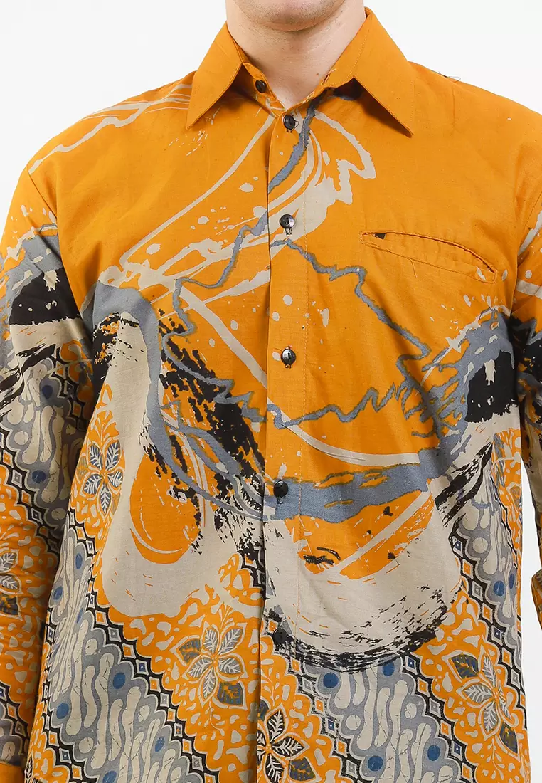 Tyaga Kemeja Batik Premium Pria Casual Modern Lengan Panjang