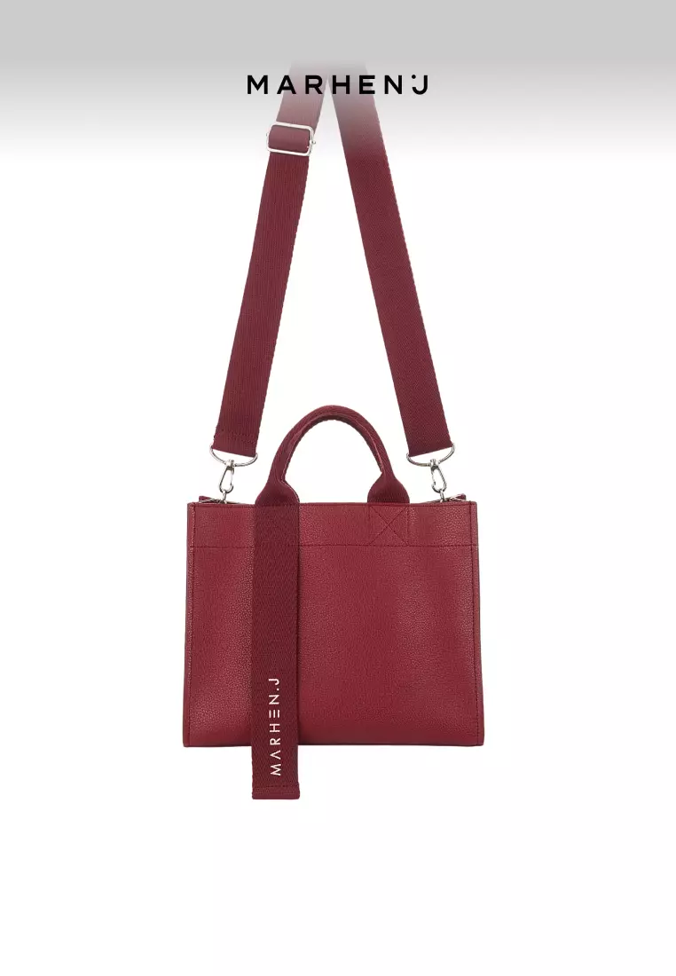 CINDY Vegan Leather Crossbody Bag Burgundy