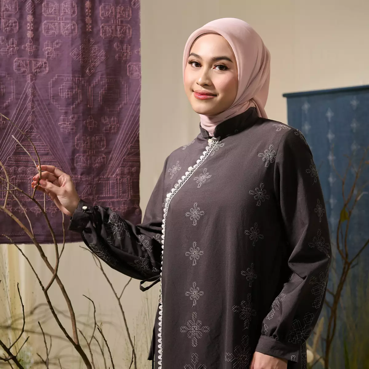 [Raya Collection] ZM Zaskia Mecca - Bintari Brown - Gamis Wanita - Jejak Teduh Ruma - Koleksi Ramadhan Series