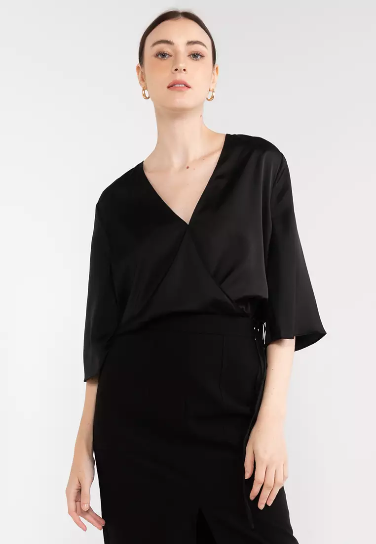 Aviya V-Neck Wrap Blouse