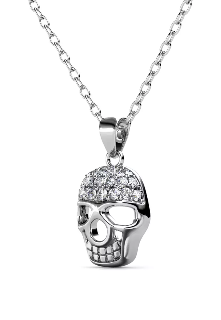 White gold skull pendant outlet