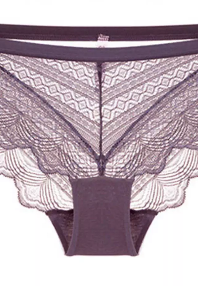 Buy Sunnydaysweety Lace Underwireless Thin Cotton Triangular Bra with Panty  Set CA123112PU 2024 Online