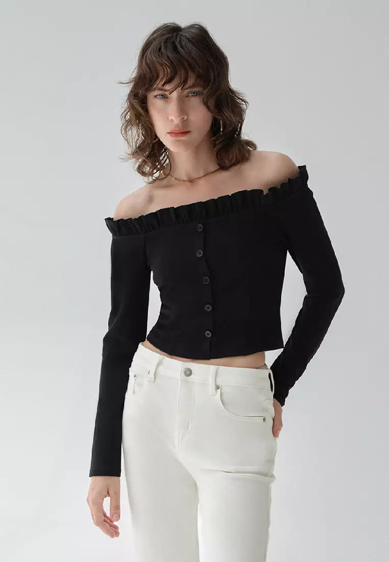 Shoulderless shirt on sale