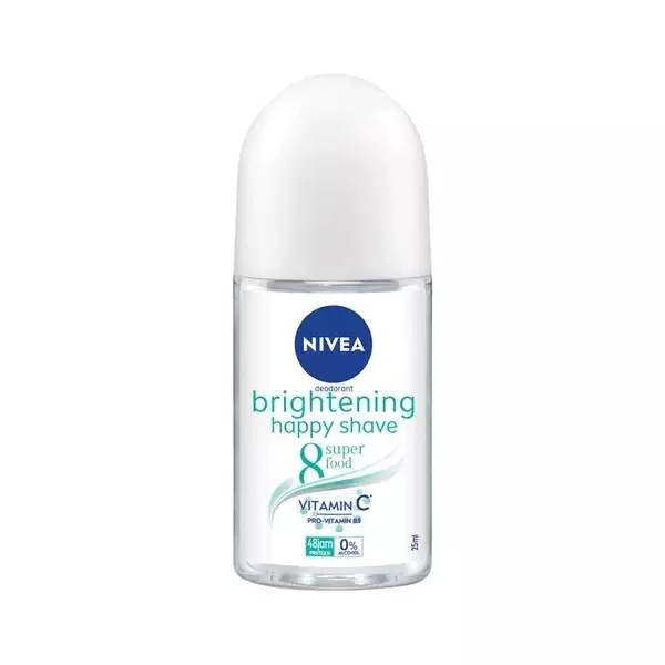 NIVEA Deodorant Whitening Happy Shave Roll On 25ml (PAKET ISI 5)