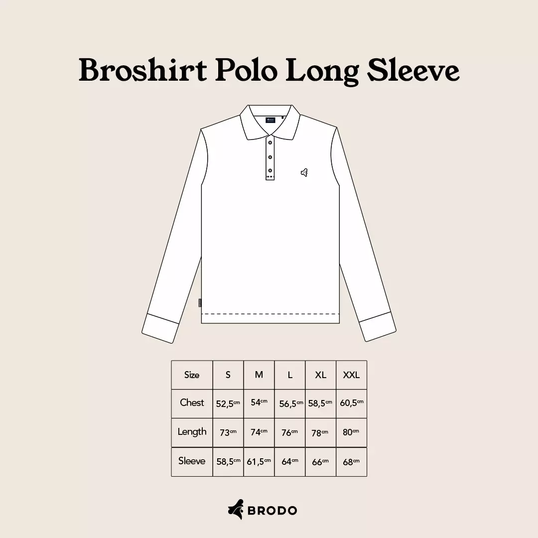 BRODO - Broshirt Polo Longsleeve Misty Grey