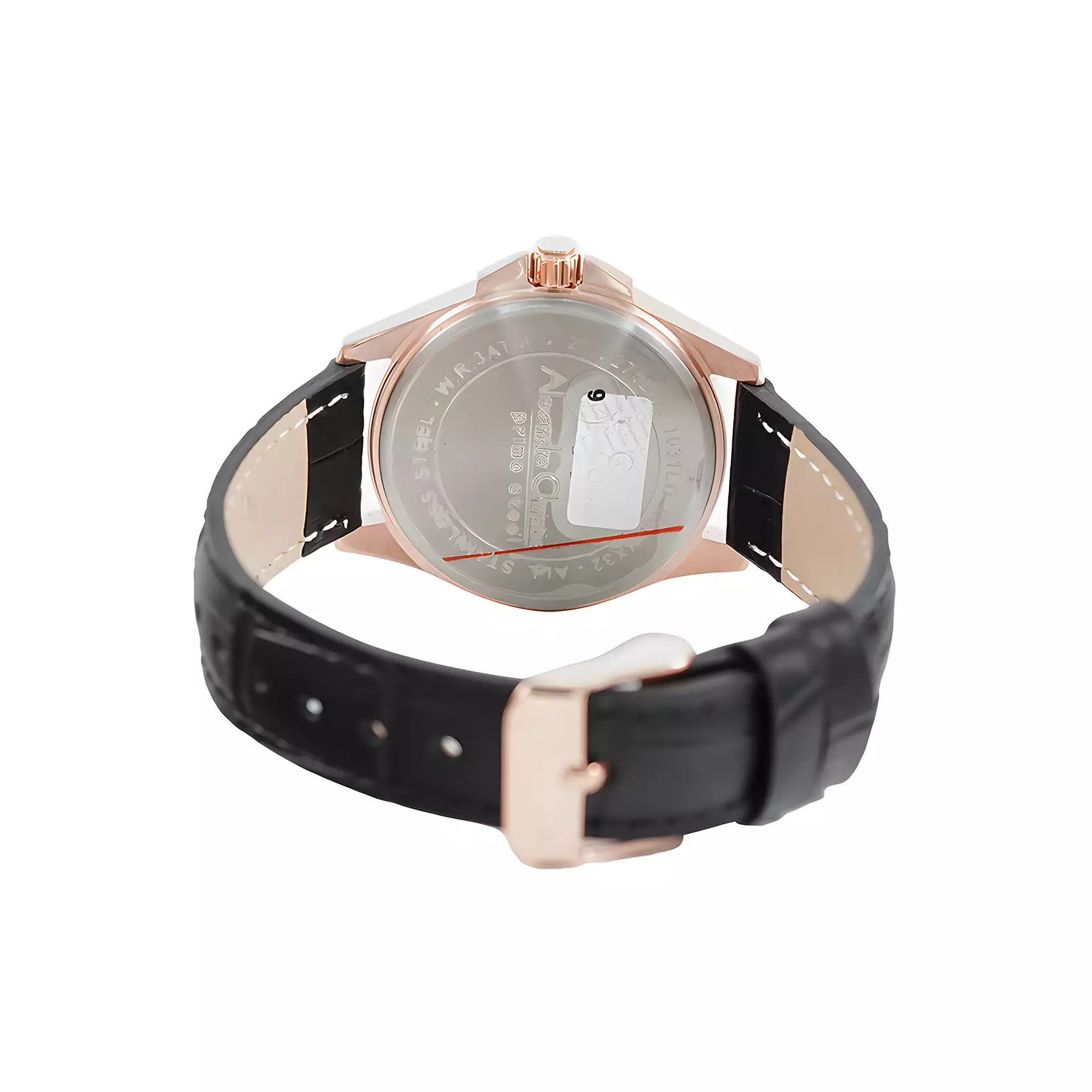 Alexandre Christie - Jam Tangan Analog Wanita - Rose Gold Case - Black Leather Strap - 1031 LDLRGBA