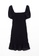 LC WAIKIKI black Square Collar Straight Short Sleeve Viscose Women's Dress A277CAAD77E2F2GS_6