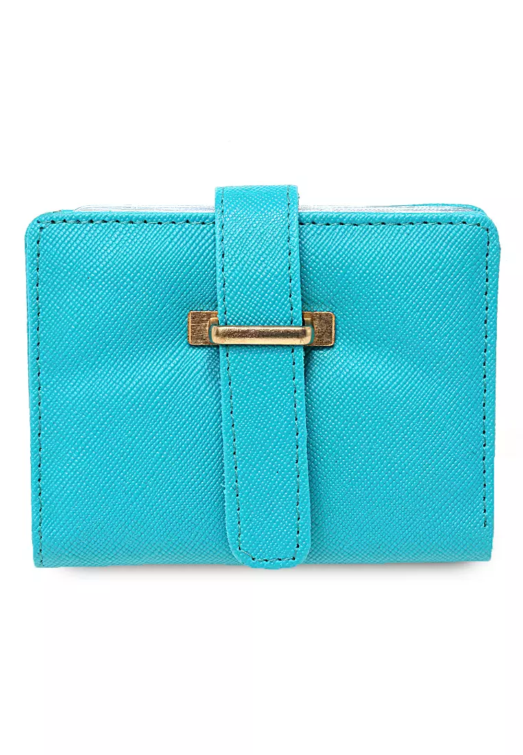 Jareth Dompet Wanita Motif Polos Simple Pengait Slot - Tosca