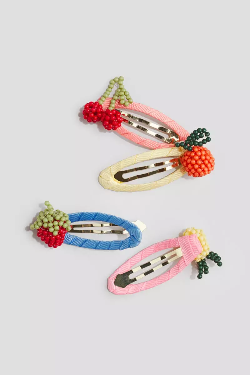 4-pack appliquéd hair clips