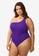 Mango purple Asymmetric Textured Swimsuit E4E02US28E078CGS_1