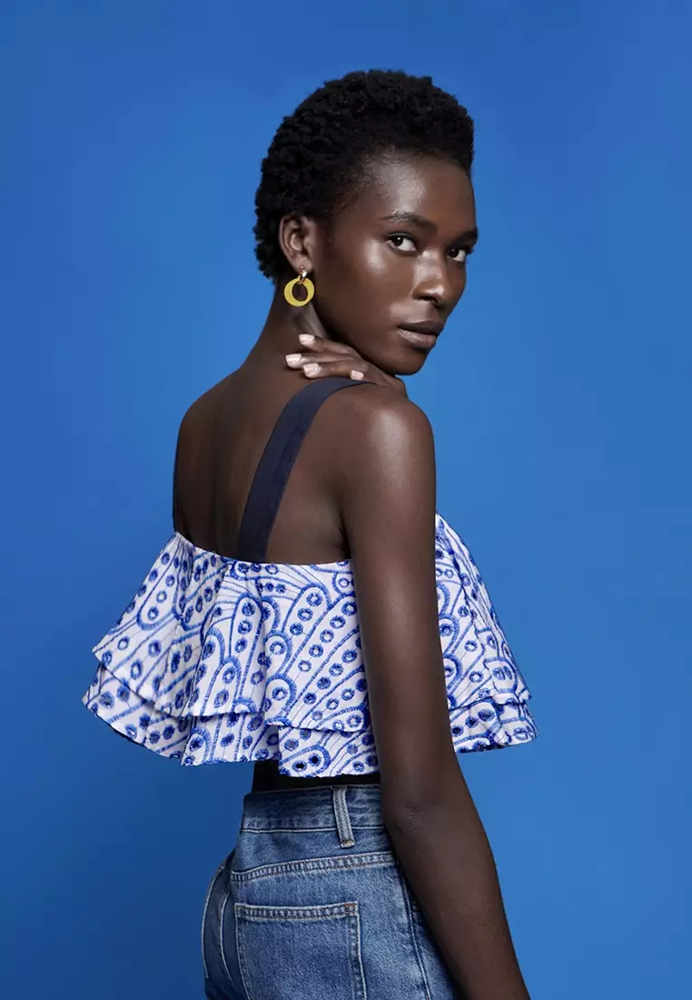 Cutwork Embroidery Strap Top