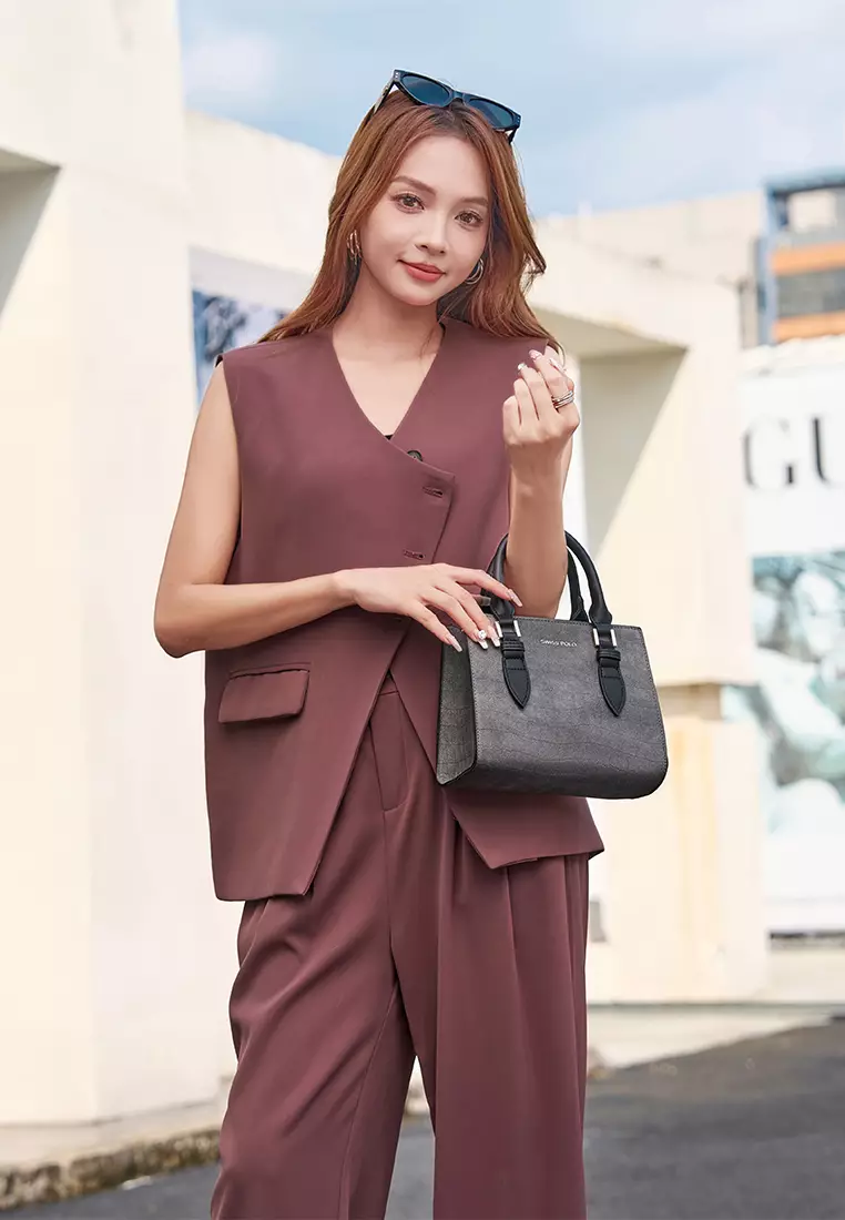 Women's Top Handle Bag / Sling Bag / Crossbody Bag (手拿袋 / 斜孭袋) - 黑色