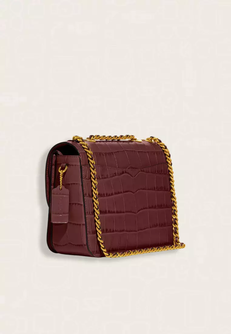 Coach Madison Shoulder Bag Wine