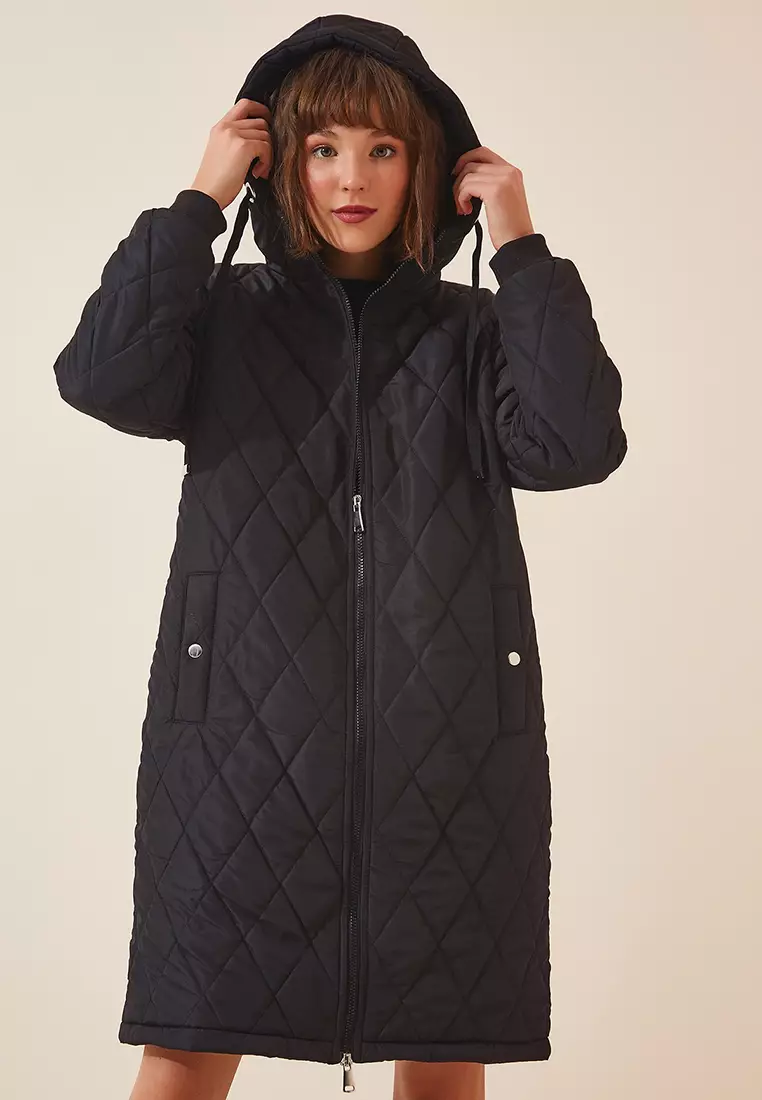 Buy Happiness Istanbul Hooded Quilted Coat Online ZALORA Malaysia