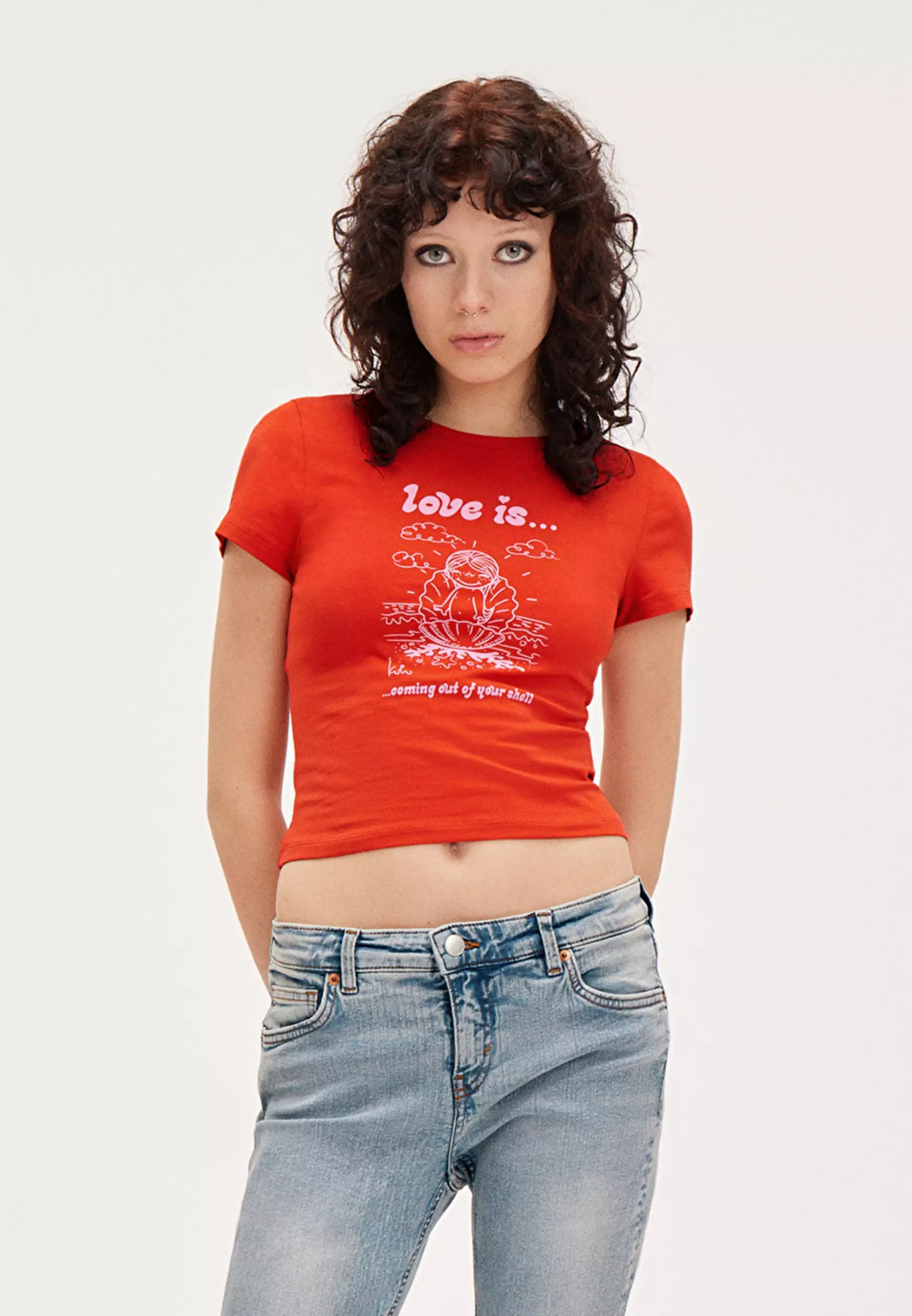 Buy Monki Monki X Love Is Cropped Printed T Shirt Online Zalora