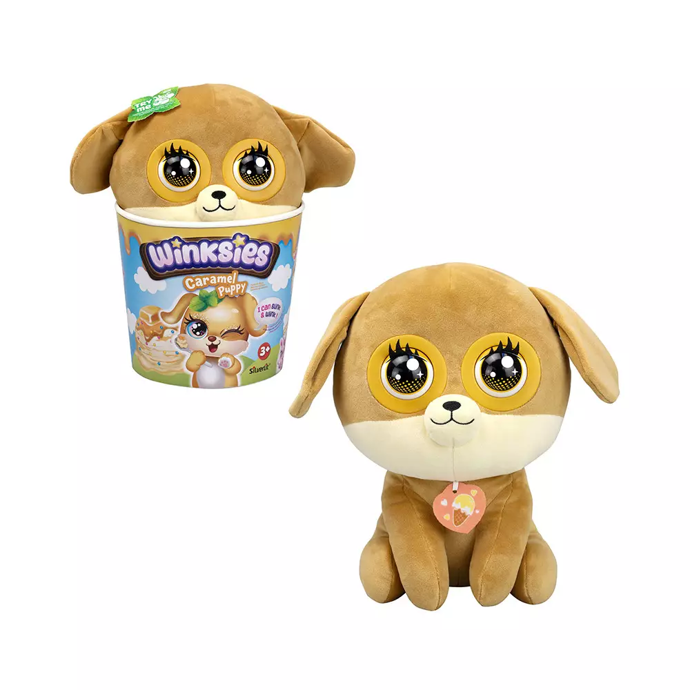 SILVERLIT WINKSIES BONEKA PLUSH CARAMEL PUPPY - COKELAT